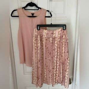 Ann Taylor top and skirt